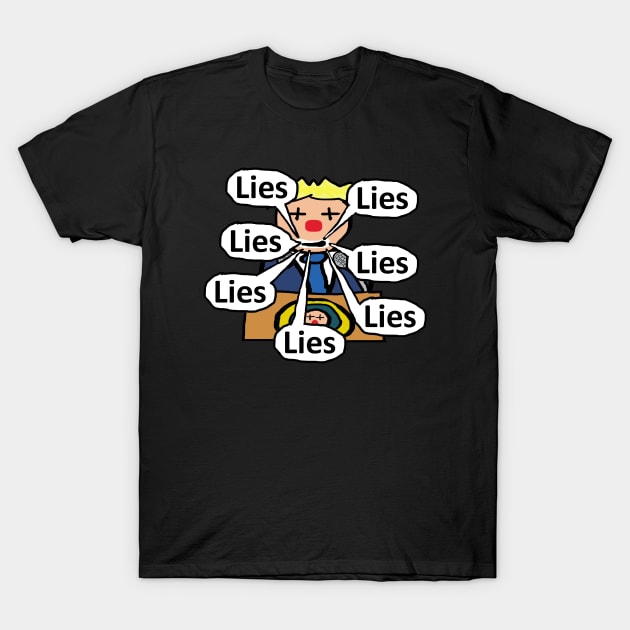 Clown World Lies T-Shirt by Mark Ewbie